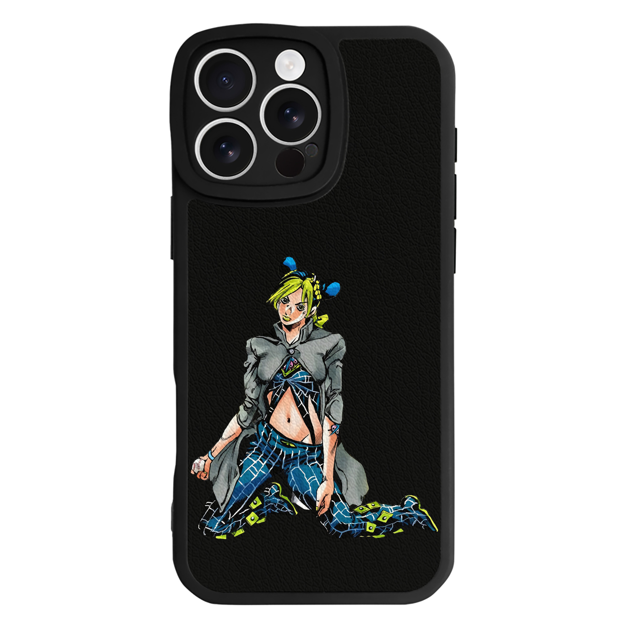 （画像用） "ジョジョの奇妙な冒険 くうじょう ジョリーン JoJo's Bizarre Adventure Jolyne Cujoh " 【iPhone 16シリーズ対応】シリコンスマホケース（レザー調） 材質：シリコン